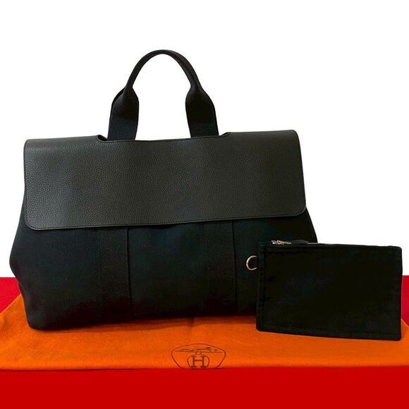 Hermes Valparaiso Toilchevron Leather Handbag - Picture 1 of 10